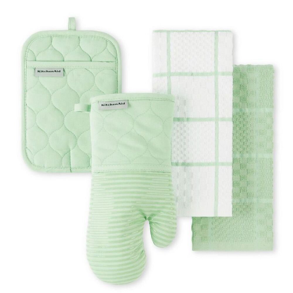 KitchenAid -  Quilted Cotton Terry Cloth Oven Mitt, P Pistachio